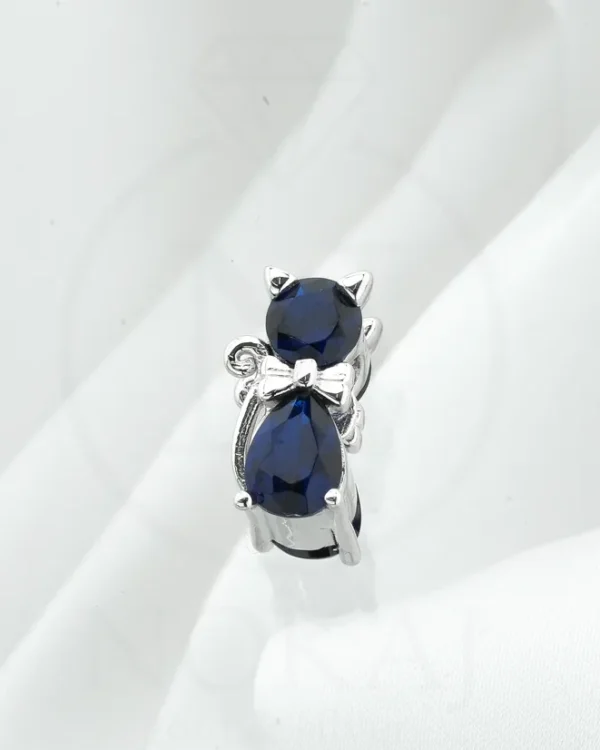 SREBRNI PRIVJESAK S CIRKONIMA - MAČKA (S251216-185057)