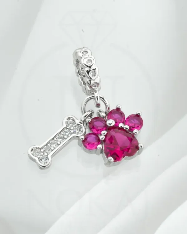 SREBRNI PRIVJESAK S CIRKONIMA - PAS I ŠAPA (S251217-152850)