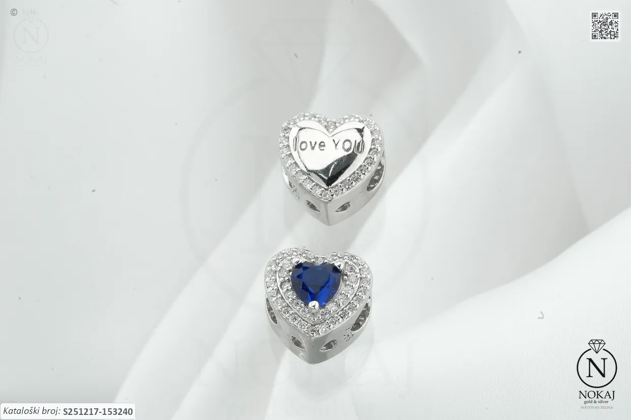 SREBRNI PRIVJESAK S CIRKONIMA - SRCE (S251217-153240)