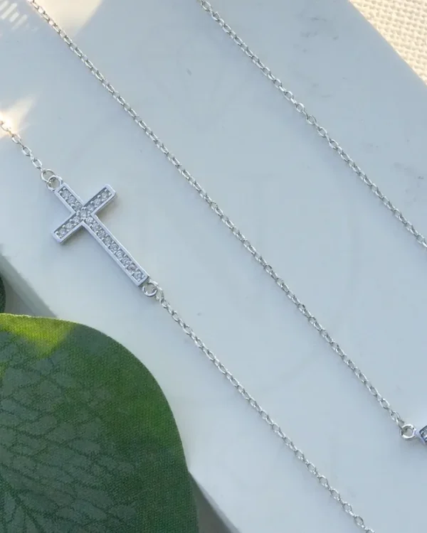 SREBRNI KOMPLET S CIRKONIMA - KRIŽ (S251217-162448)
