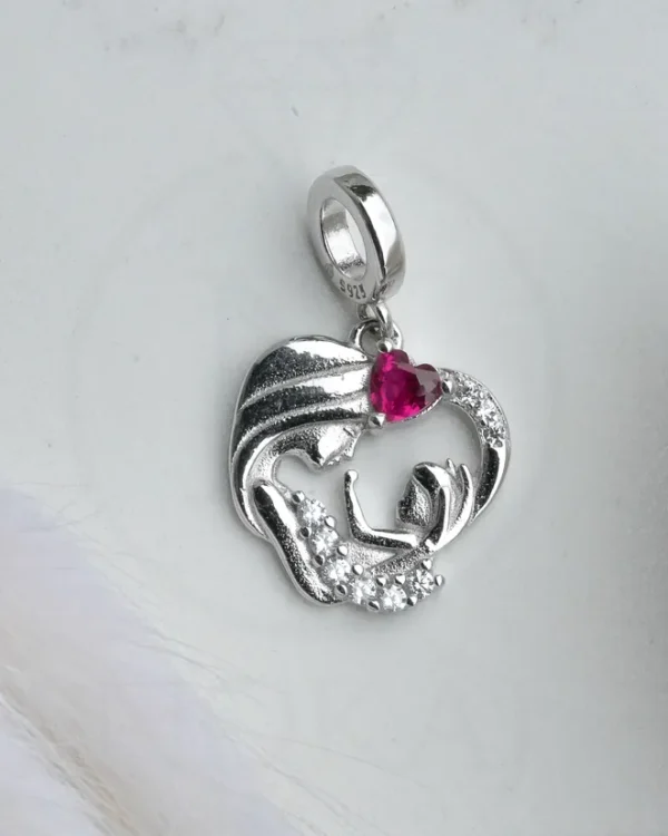 SREBRNI PRIVJESAK S CIRKONIMA - MAJKA I DIJETE (S251217-184401)