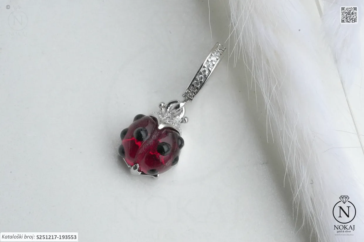 SREBRNI PRIVJESAK S CIRKONIMA - BUBAMARA (S251217-193553)