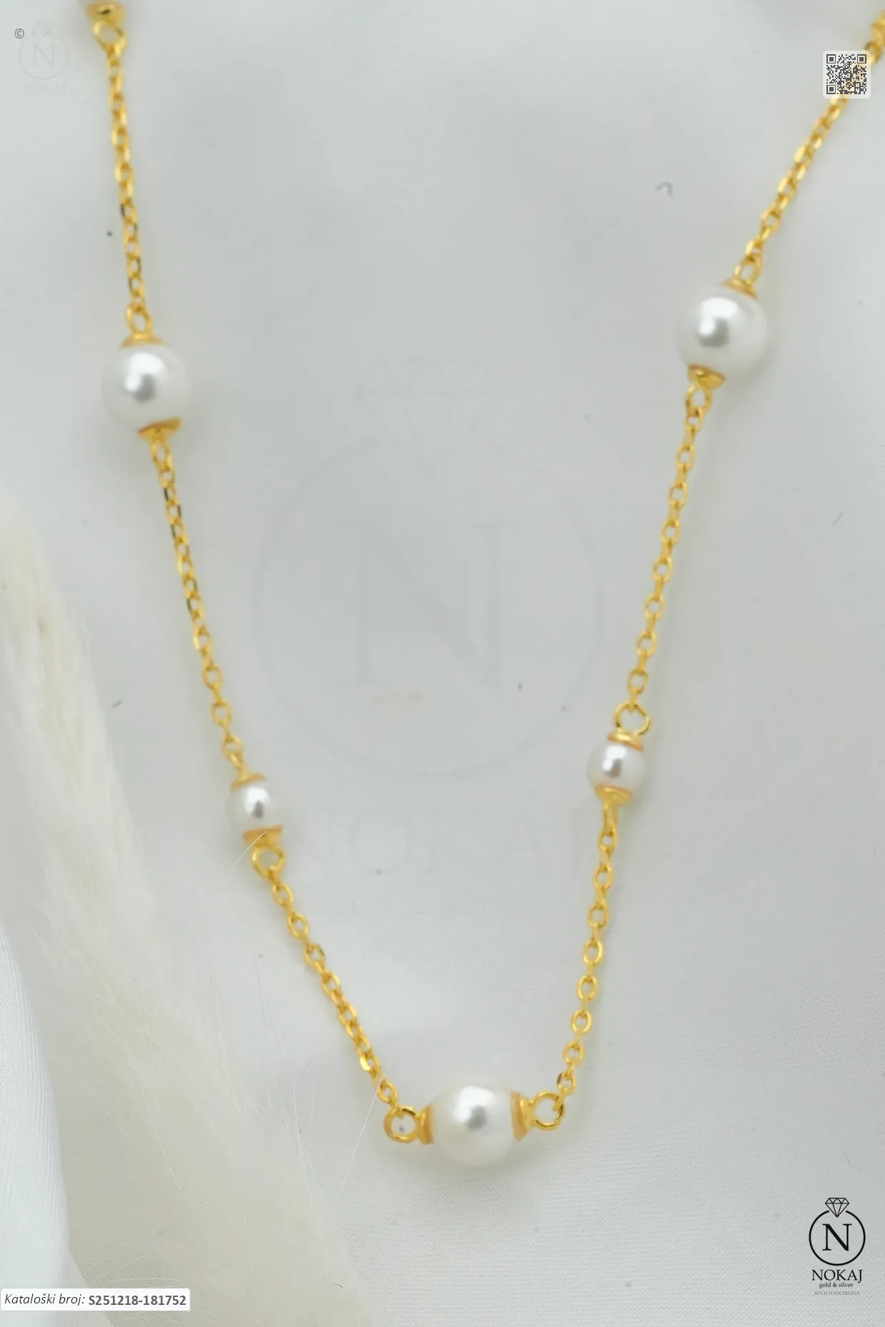 SREBRNA OGRLICA S BISERIMA (S251218-181752) - Slika 2