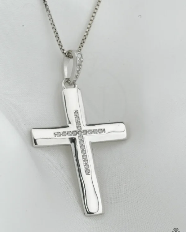 SREBRNA OGRLICA S CIRKONIMA - KRIŽ (S251218-184645)