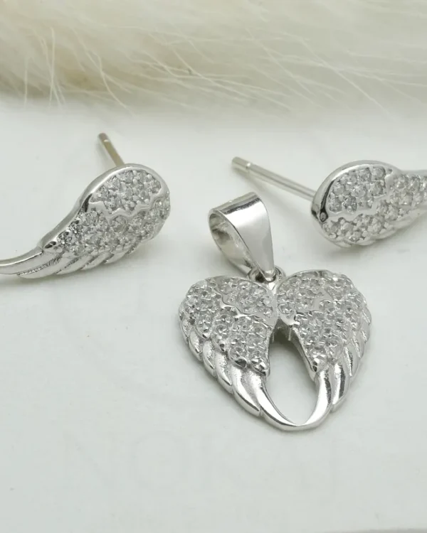 SREBRNI KOMPLET S CIRKONIMA - ANĐELOVA KRILA (S251218-192835)