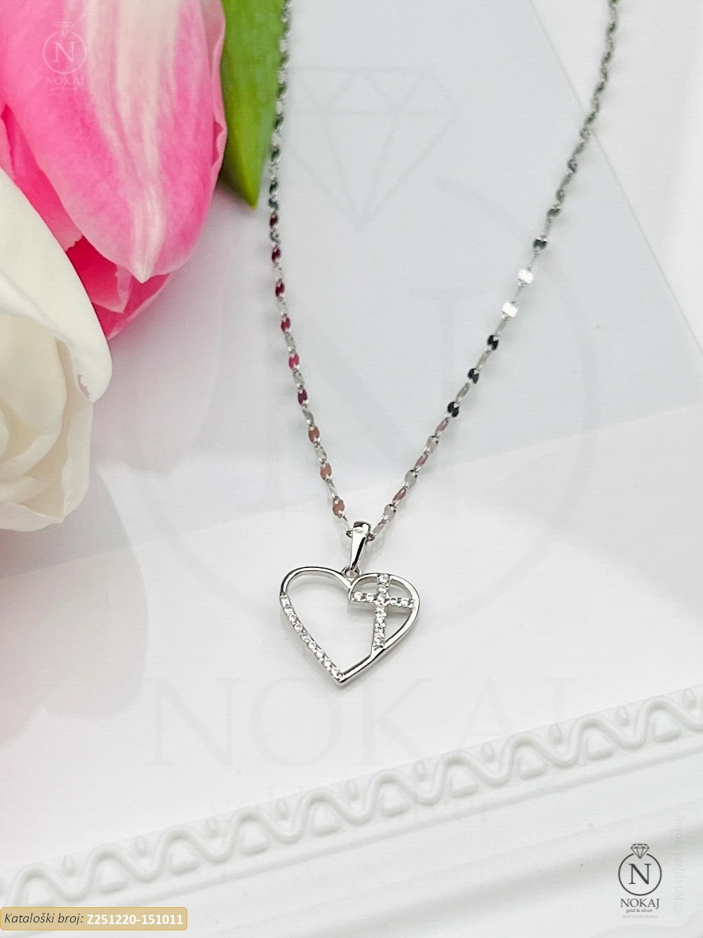 ZLATNA OGRLICA S CIRKONIMA - SRCE (Z251220-151011)