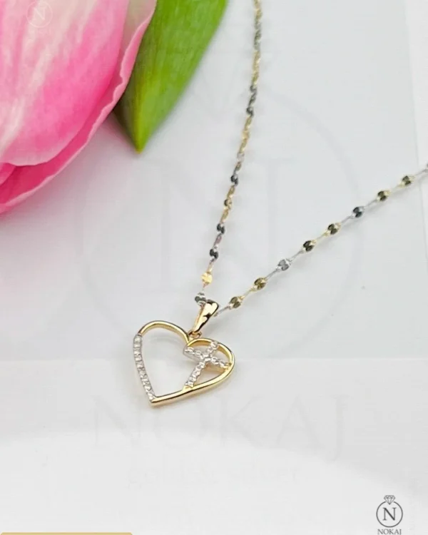 ZLATNA OGRLICA S CIRKONIMA - SRCE (Z251220-151401)