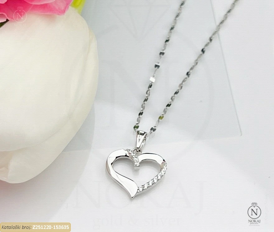 ZLATNA OGRLICA S CIRKONIMA - SRCE (Z251220-153635)