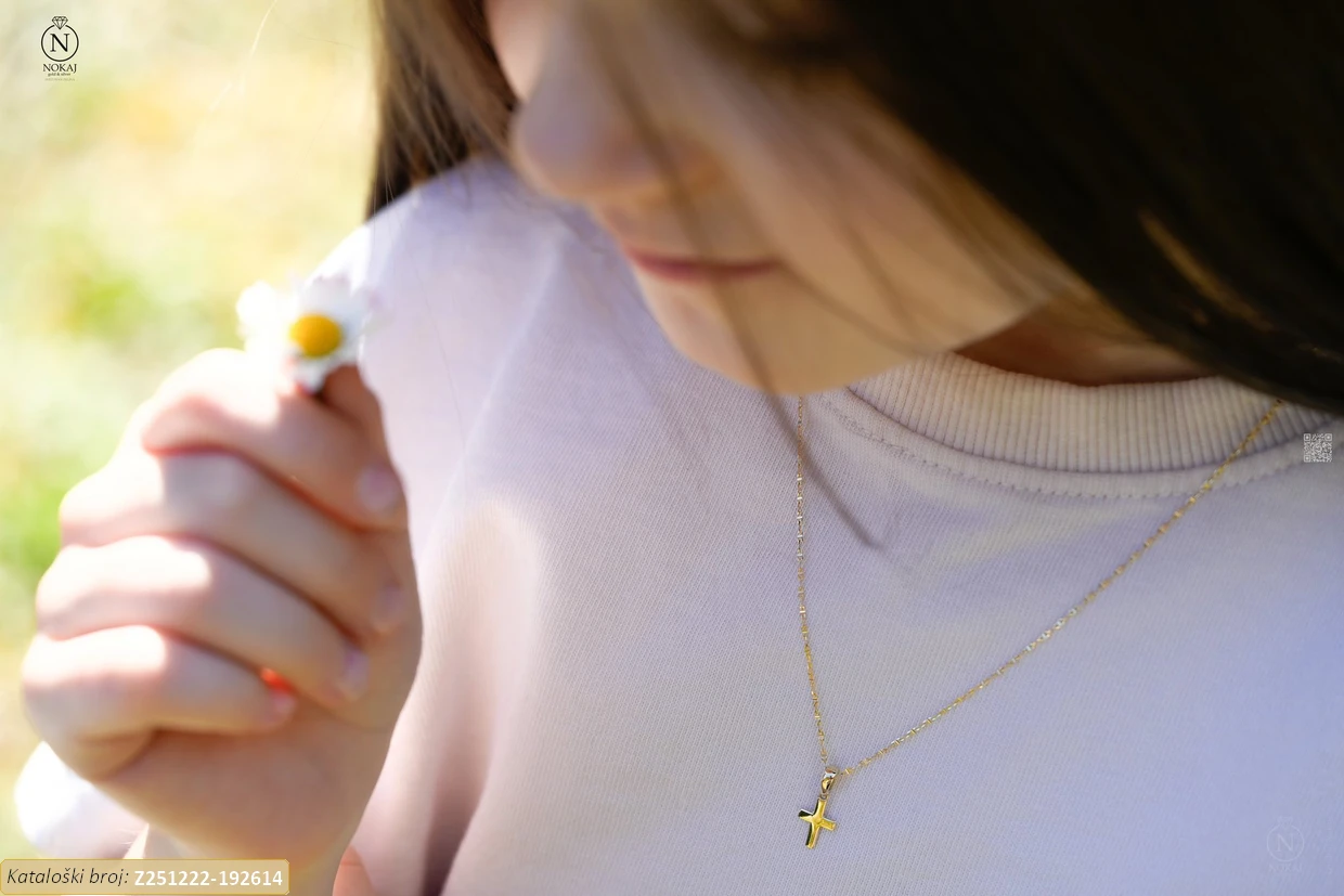 ZLATNA DJEČJA OGRLICA - KRIŽ (Z251222-192614) - Slika 2