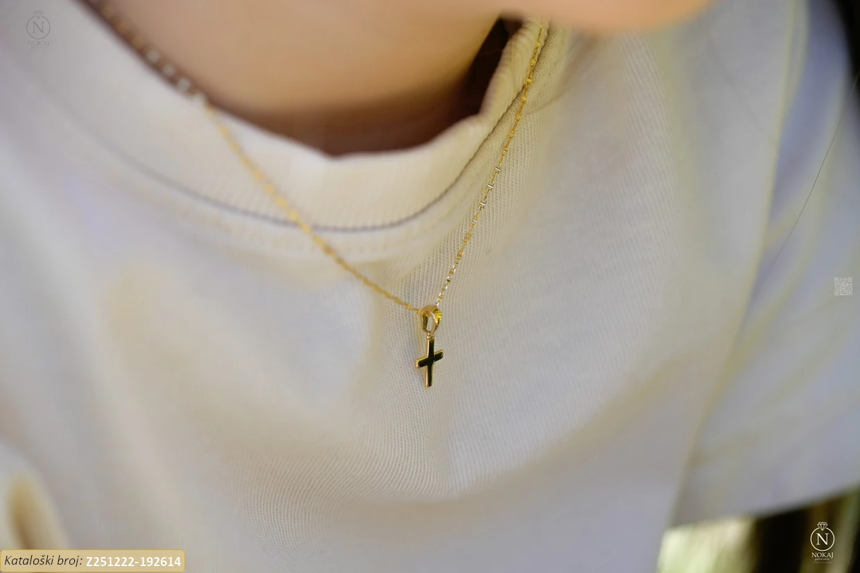 ZLATNA DJEČJA OGRLICA - KRIŽ (Z251222-192614) - Slika 4