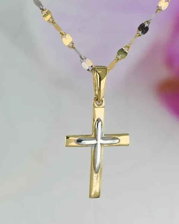 ZLATNA OGRLICA S CIRKONIMA - KRIŽ (Z251223-084320)