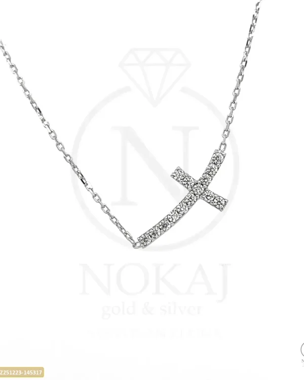 ZLATNA OGRLICA S CIRKONIMA - KRIŽ (Z251223-145317)