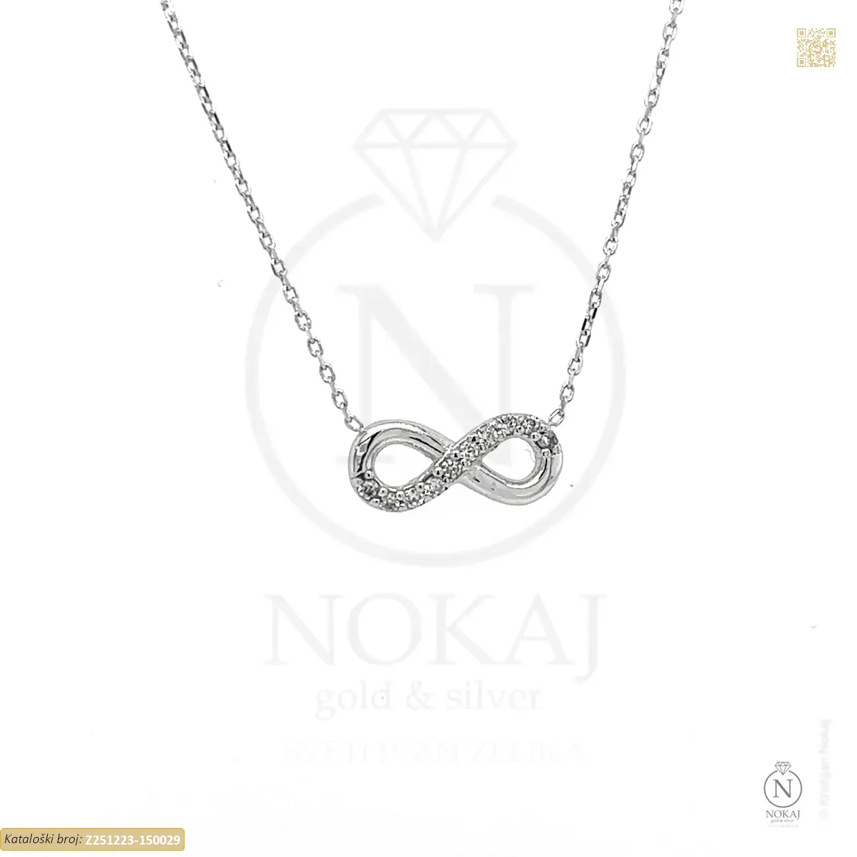 ZLATNA OGRLICA S CIRKONIMA - BESKONAČNOST (Z251223-150029)