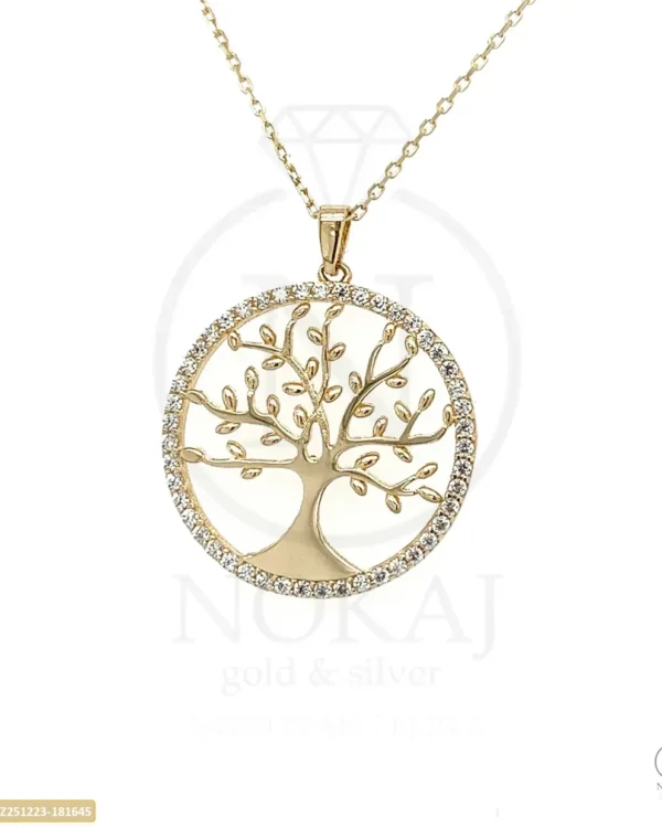 ZLATNA OGRLICA S CIRKONIMA - STABLO ŽIVOTA (Z251223-181645)