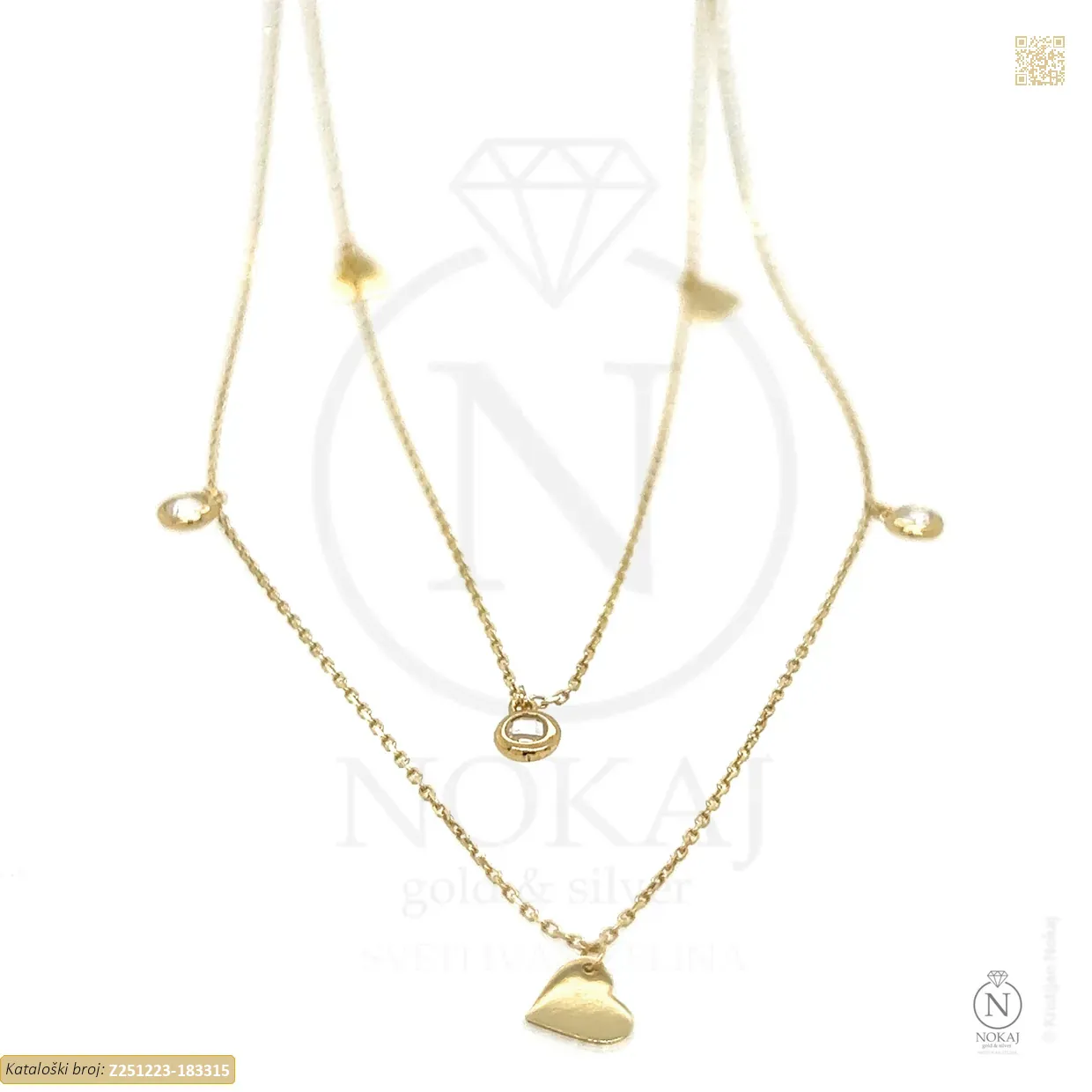 ZLATNA OGRLICA S CIRKONIMA - SRCE (Z251223-183315)