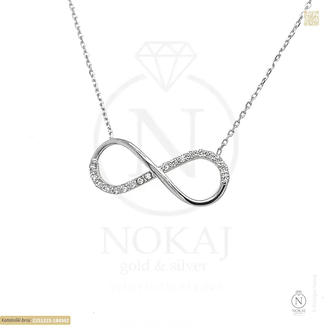 ZLATNA OGRLICA S CIRKONIMA - BESKONAČNOST (Z251223-184342)