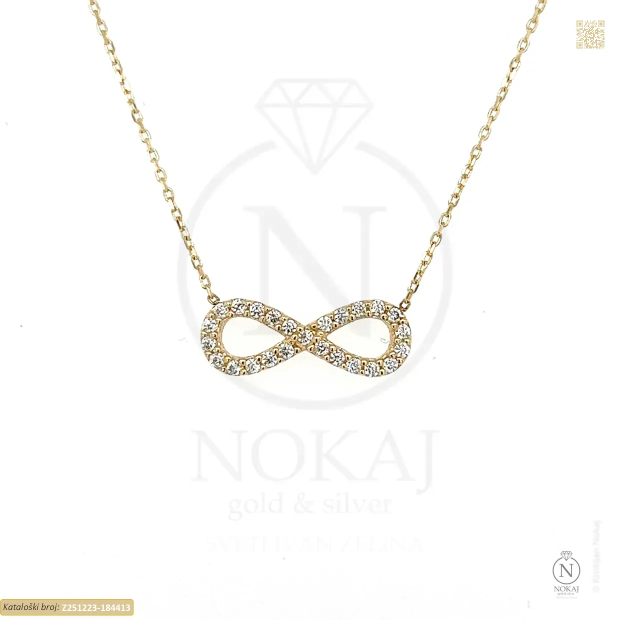 ZLATNA OGRLICA S CIRKONIMA - BESKONAČNOST (Z251223-184413)