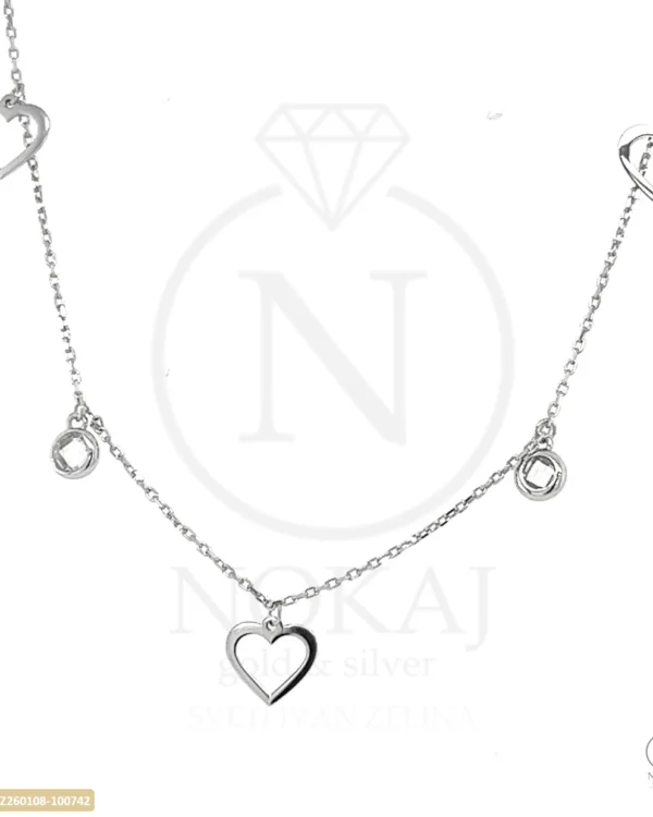 ZLATNA OGRLICA S CIRKONIMA - SRCE (Z260108-100742)