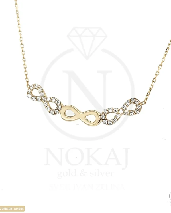 ZLATNA OGRLICA S CIRKONIMA - BESKONAČNOST (Z260108-103943)