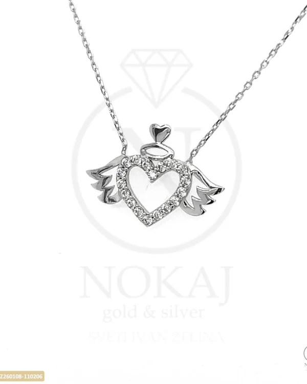 ZLATNA OGRLICA S CIRKONIMA - SRCE (Z260108-110206)