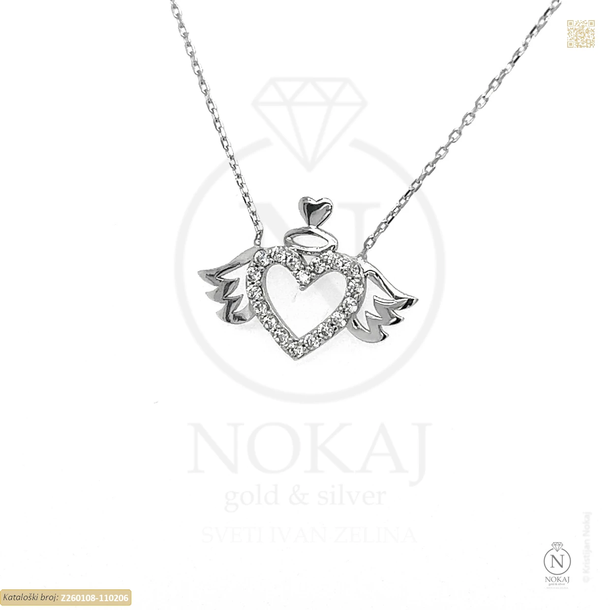 ZLATNA OGRLICA S CIRKONIMA - SRCE (Z260108-110206)