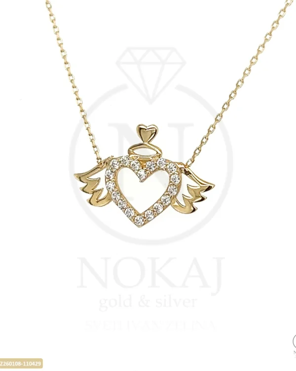 ZLATNA OGRLICA S CIRKONIMA - SRCE (Z260108-110429)