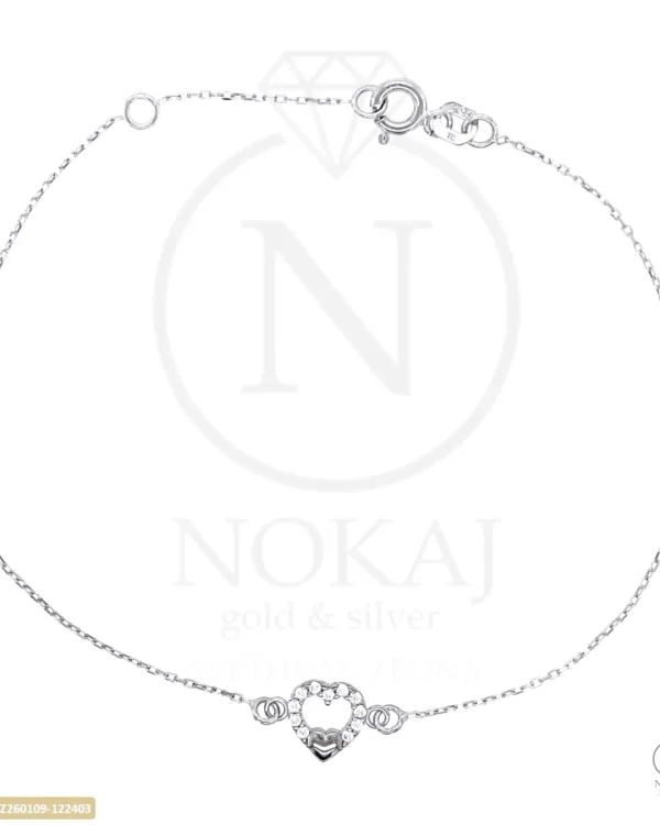 ZLATNA NARUKVICA S CIRKONIMA - SRCE (Z260109-122403)