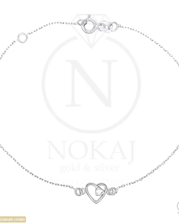 ZLATNA NARUKVICA S CIRKONOM - SRCE (Z260109-125803)