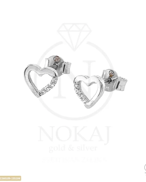 ZLATNE NAUŠNICE S CIRKONIMA - SRCE (Z260109-135104)