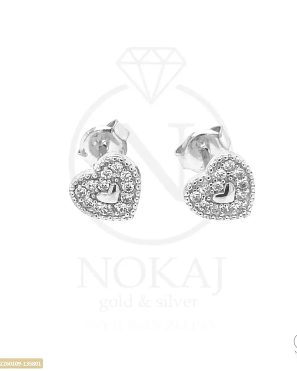 ZLATNE NAUŠNICE S CIRKONIMA - SRCE (Z260109-135801)