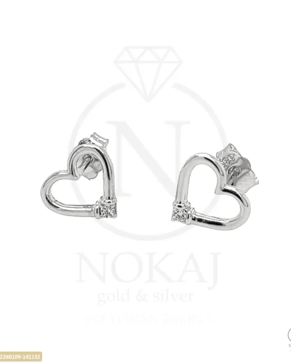 ZLATNE NAUŠNICE S CIRKONOM - SRCE (Z260109-141132)