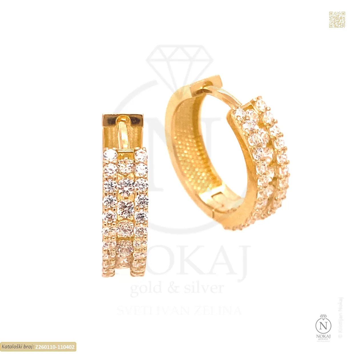 ZLATNE NAUŠNICE S CIRKONIMA (Z260110-110402)