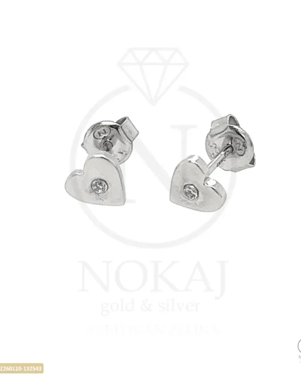 ZLATNE NAUŠNICE S CIRKONOM - SRCE (Z260110-132543)