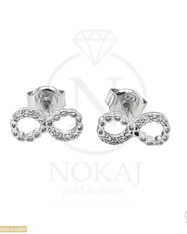 ZLATNE NAUŠNICE S CIRKONIMA - BESKONAČNOST (Z260110-132937)