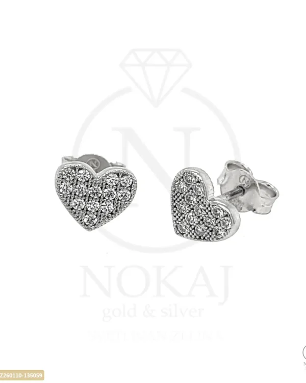 ZLATNE NAUŠNICE S CIRKONIMA - SRCE (Z260110-135059)