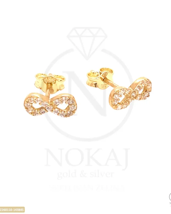 ZLATNE NAUŠNICE S CIRKONIMA - BESKONAČNOST (Z260110-143845)