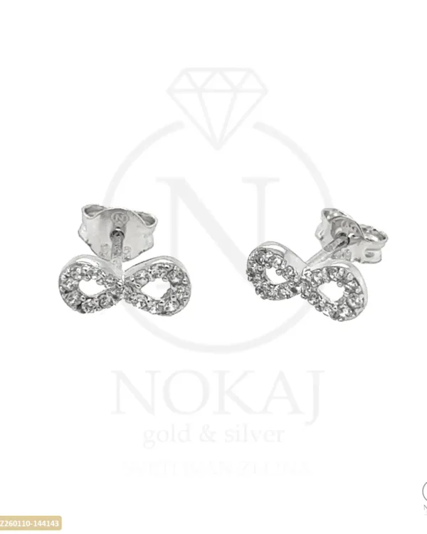 ZLATNE NAUŠNICE S CIRKONIMA - BESKONAČNOST (Z260110-144143)