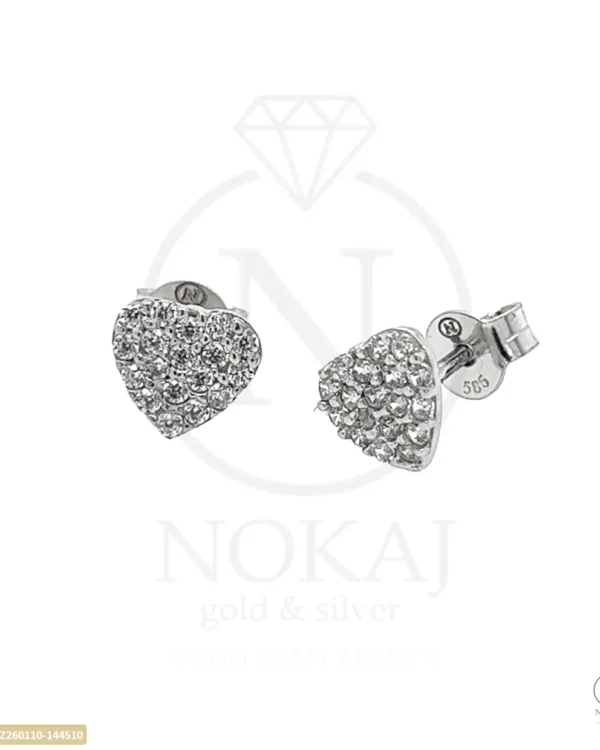 ZLATNE NAUŠNICE S CIRKONIMA - SRCE (Z260110-144510)