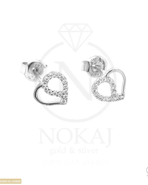 ZLATNE NAUŠNICE S CIRKONIMA - SRCE (Z260110-145820)