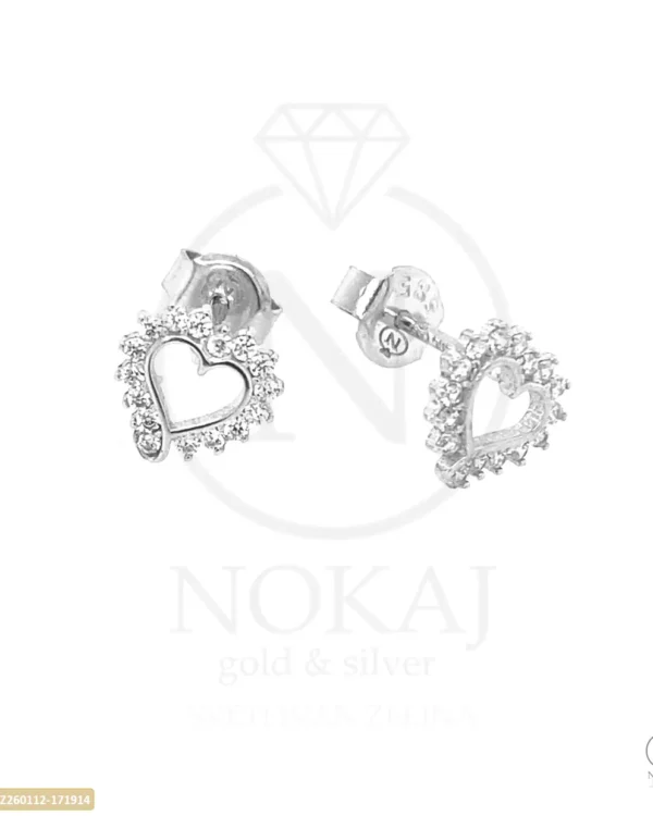 ZLATNE NAUŠNICE S CIRKONIMA - SRCE (Z260112-171914)