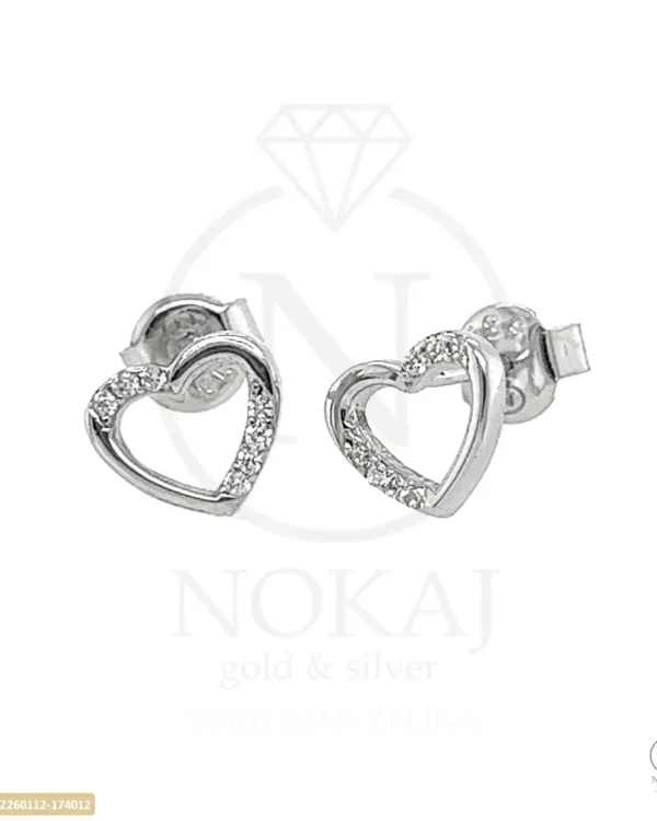 ZLATNE NAUŠNICE S CIRKONIMA - SRCE (Z260112-174012)
