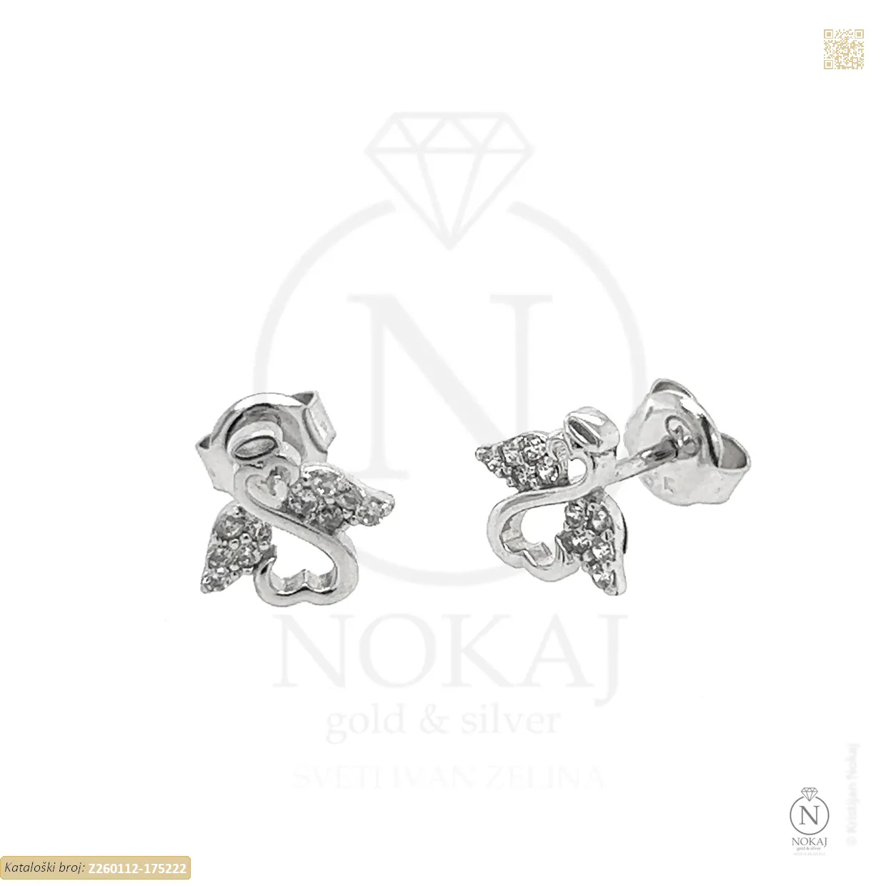 ZLATNE NAUŠNICE S CIRKONIMA - ANĐEO (Z260112-175222)
