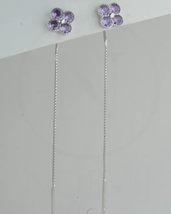 SREBRNE NAUŠNICE S CIRKONIMA - DJETELINA (S260127-181336)