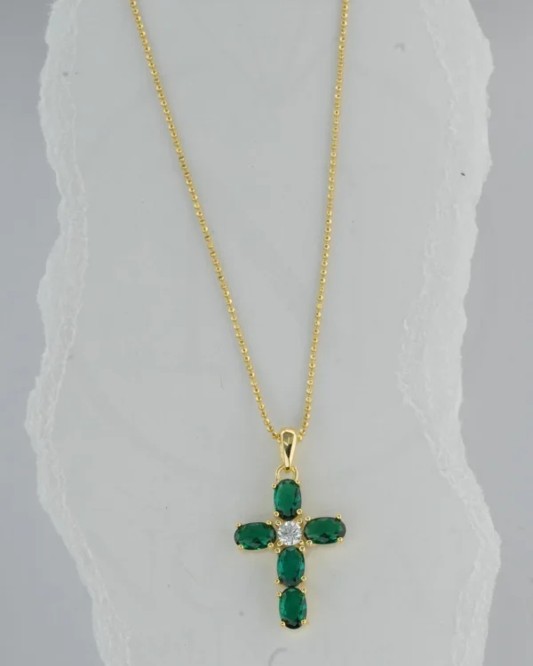 SREBRNA OGRLICA S CIRKONIMA - KRIŽ (S260130-182058)