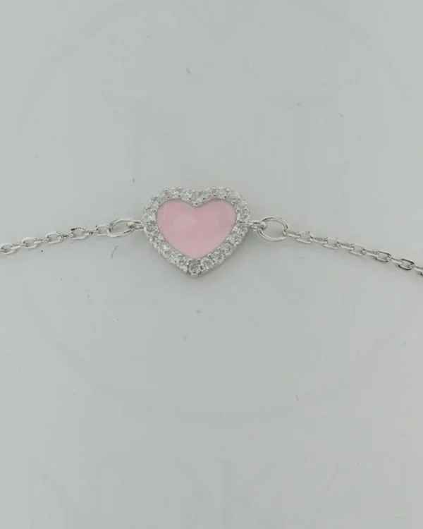 SREBRNA NARUKVICA S CIRKONOM - SRCE (S260130-185915)