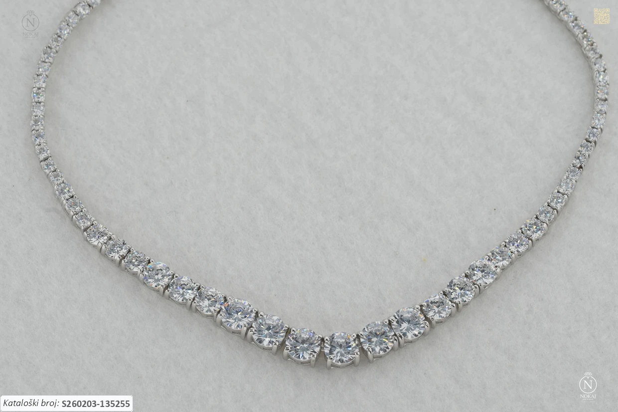 SREBRNA OGRLICA S CIRKONIMA (S260203-135255) - Slika 3