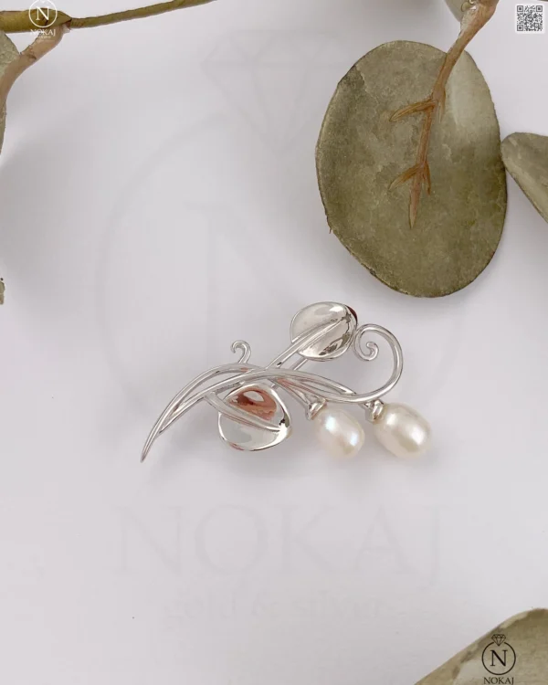 SREBRNI BROŠ S BISEROM (S260205-134442)