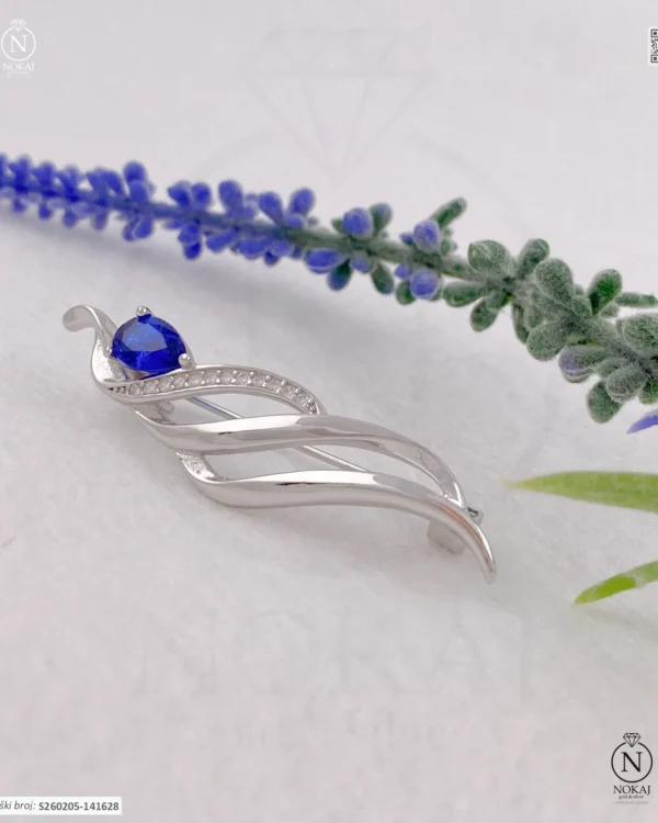 SREBRNI BROŠ S CIRKONIMA (S260205-141628)