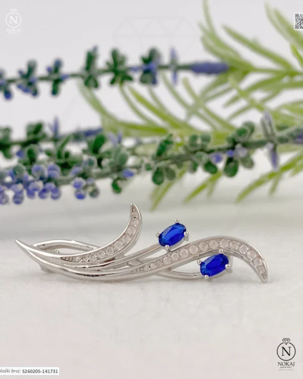 SREBRNI BROŠ S CIRKONIMA (S260205-141731)