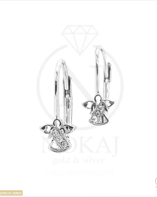 ZLATNE NAUŠNICE S CIRKONIMA - ANĐEO (Z260119-182641)